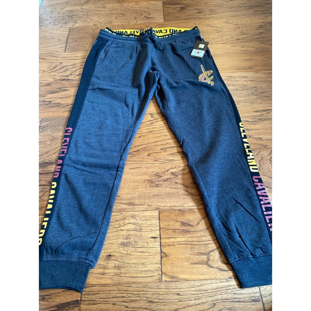 NBA UNK Cleveland Cavaliers Mens‎ Joggers Grey Fleece Sweatpants Large New